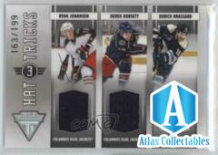 2011 Titanium Hat Tricks Memorabilia /199 Derek Dorsett Derick Brassard Rookie